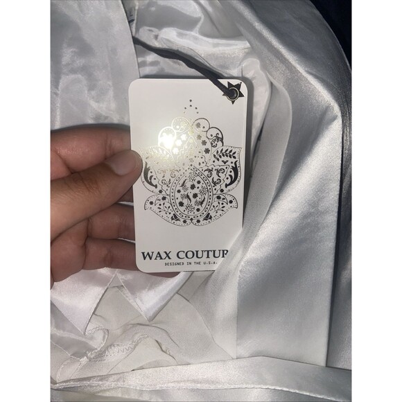 NWT Wax Couture White Open Front Cardigan Vest see measurements - Picture 7 of 10